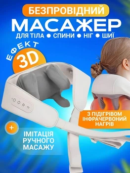 Массажер для шеи и спины с успокаивающим подогревом массажер воротник для шеи спины и тела беспроводной с инфракрасным подогревом