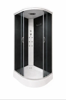 Гидромассажная кабина KO&PO 220 G L 120x80х215 см душевой бокс на низком поддоне левая тонированное стекло раздвижная дверь (C15587)