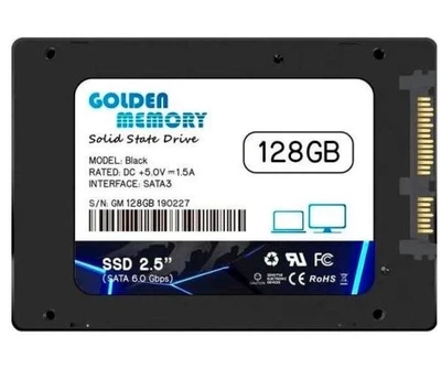 Твердотельный накопитель SSD 128Gb, Golden Memory, SATA3, 2.5" (GMSSD128GB)