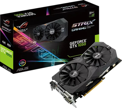 Відеокарта GeForce GTX 1050 2GB Asus ROG Strix Gaming OC (ROG STRIX-GTX1050-O2G-GAMING) Б/В