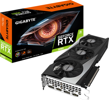 Відеокарта GeForce RTX 3060 12GB Gigabyte Gaming OC (GV-N3060GAMING OC-12GD) Б/В