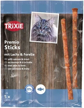 Ласощі Trixie Premio Sticks with Salmon & Trout для котів палички з лососем та фореллю 5 г 5 шт (4011905427256)