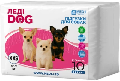 Памперси для собак MED1 Lady Dog розмір XXS 10 шт (MED1-LD-XXS)