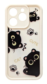 Чехол Shock Case Print для Realme 15T бампер силиконовый цвет бежевый с рисунком котики
