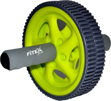 Ролик гимнастический Fitex 100 кг Черно-зеленый (MD1402)