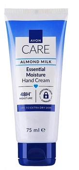 Защитный крем для рук Avon Care Milk Essential Moisture Hand Cream 48 Moisture с глицерином, миндальным молочком и витамином Е 75 мл