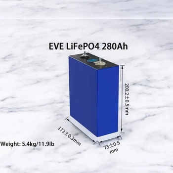 Портативная аккумуляторная батарея EVE LiFePO4 280Ah 3.2V литий-железо-фосфатный / Аккумулятор для ИБП (Клас А)