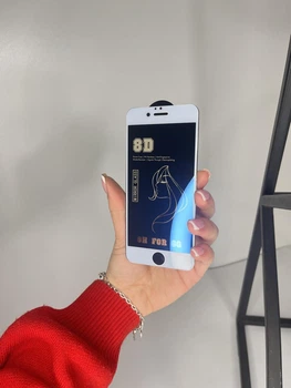 Зеркальное защитное стекло для Apple iPhone 6 / 6s (Blue/White, Олеофобное)
