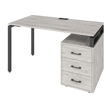 Офисный письменный стол Loft Details LM135b сосна лофт белая 36