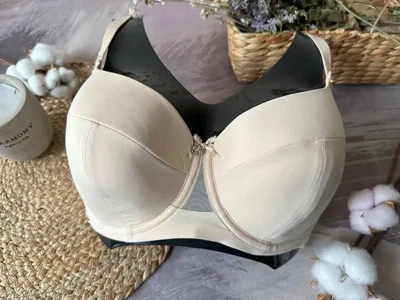 Бюстгальтер гладкий Lanny mode 11555 на тонком поролоне Бежевый, 90D