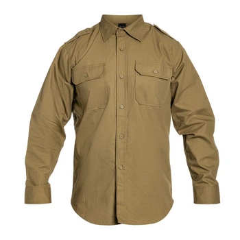 Рубашка тактическая Mil-Tec Ripstop Tactical Shirt Long Sleeve XL Койот (Takctik-2036M-T)