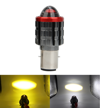 Компактна LED-лінза BA20D (H6) 24W: Оновлення світла вашої мототехніки(біло-жовте світло)