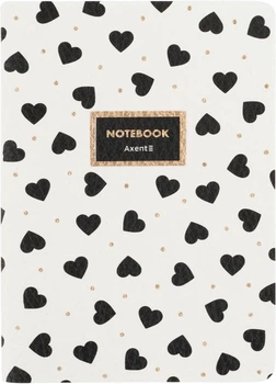 Записник Axent Partner Black&White 105x148 мм A6 60 аркушів у клітинку Біло-чорний (8711-7-A)
