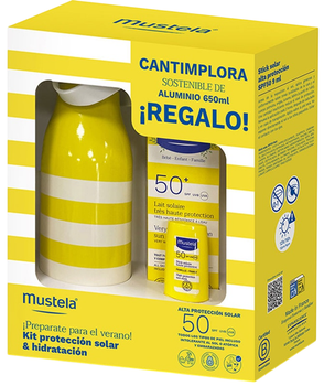 Zestaw Mustela Balsam przeciwsłoneczny Spf 50+ 100 ml + Sztyft przeciwsłoneczny 9 ml + Butelka aluminiowa pusta (8436034154402)