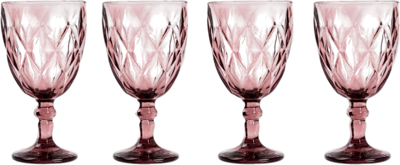 Набір келихів до вина Homla Lunna рожевих 340 мл x 4 шт (5906496747663)