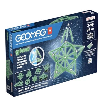 Магнітний конструктор "Геомаг-Glow" Geomag 339GM 93 деталі, світиться в темряві