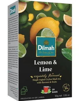 Чай цейлонський Dilmah Лимон та Лайм 20 пак/уп 30 грам