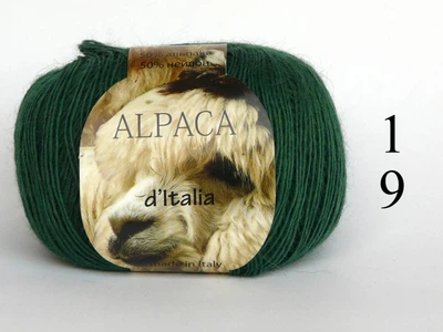 Полу Альпака Альпака де Италия 50г/300м, 50% альпака 50% нейлон, тонкая нитка для свитеров цвет 19