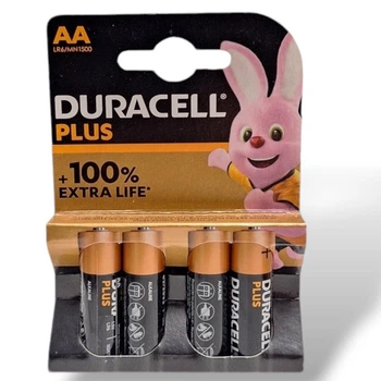 Батарейка LR6 Duracell Plus (блістер по 4 шт) AA (57865)