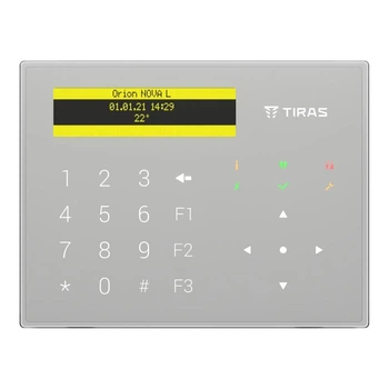 Клавиатура Tiras K-GLCD+ White с OLED-дисплеєм и считывателем NFC/Mifare (21-00151)