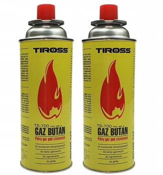 Газ Баллон 2 шт. газовый универсальный Tiross 227 g (400 ml) баллончик для портативной плиты, евро-цанговый производство Польша