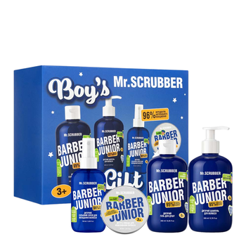 Подарунковий набір для догляду за волоссям і тілом хлопчиків Mr. Scrubber Barber Junior Boy's Gift Set