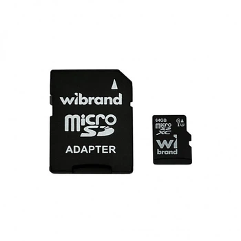 Карта пам'яті microSDXC (UHS-1 U3) Wibrand 64Gb class 10 (adapter SD) (WICDXU3/64GB-A) (19006)