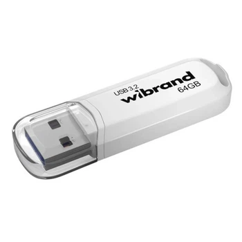 USB флеш накопитель Wibrand 64GB Marten White USB 3.2 Gen 1 (USB 3.0) (WI3.2/MA64P10W) Wibrand WI3.2/MA64P10W 1083786