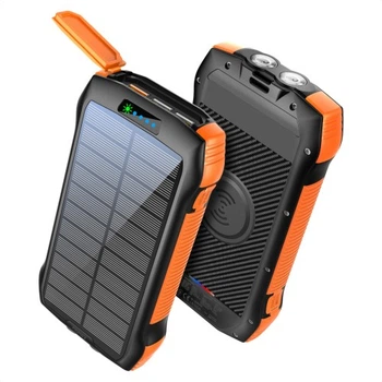 Батарея універсальна Promate 20000mAh PD/20W, QC/3/0, Solar, QI, IP65 (solartank-20pdqi.black) Promate solartank-20pdqi.black 928539