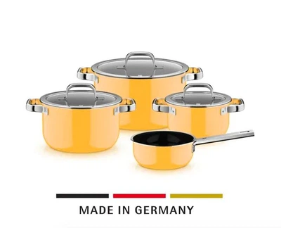 Набір каструль WMF Fusiontec Mineral Pro Mango Yellow 4 предмети 3201114070