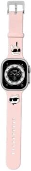Pasek Karl Lagerfeld 3D Rubber Karl&Choupette Heads do Apple Watch Series 1/2/3/4/5/6/7/8/9/SE/SE2 38-41 mm Pink (3666339259266)