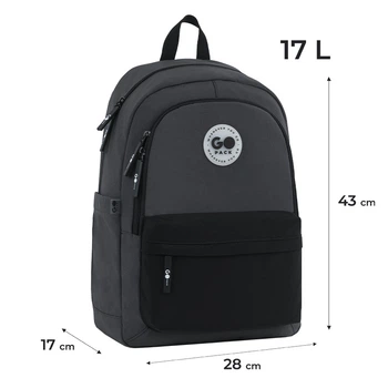 Рюкзак GoPack Education Teens GO26-141L-4 черный, серый