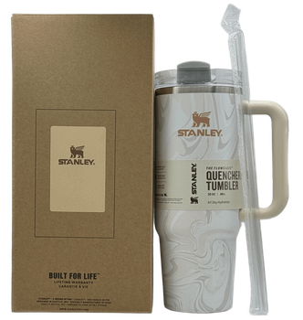 Термос термокружка Stanley Quencher H2.0 Tumbler Cream Marble 0,88 л из нержавеющей стали KT7002009