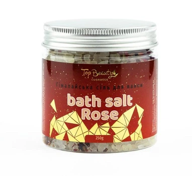 Гималайская соль с маслами для ванны Роза Топ Бьюти, Bath Salt Rose Top Beauty 250 г
