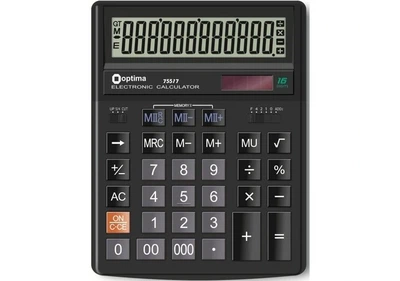 Калькулятор настільний Optima, 16 розрядів, розмір 200*154*36 мм