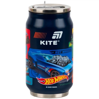 Термочашка з трубочкою Kite Hot Wheels HW25-1263, 350 мл