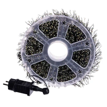 Комнатная светодиодная гирлянда Роса 50 м 1500 LED, зеленый провод, синий свет