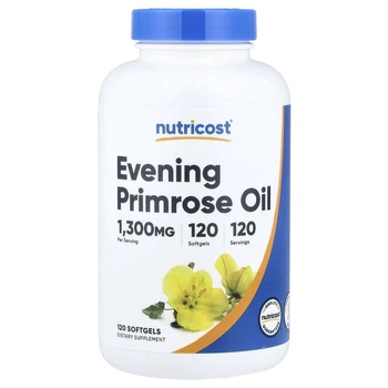 Олія примули вечірньої 1300 мг Nutricost 120 капсул
