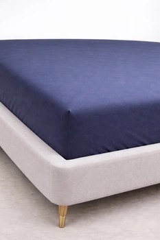 Простынь на резинке Ecotton Фланель 90х200 Зимняя коллекция Super Soft SB-199 Blue (2100024382002)