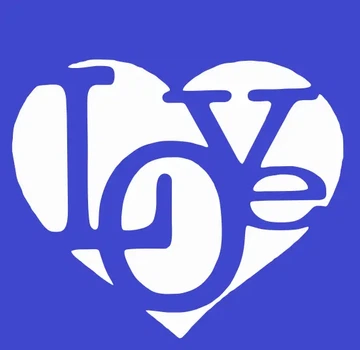 Трафарет для тату 5 см на 5 см Love в сердце
