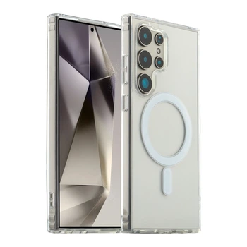 Протиударний Чохол TPU Clear Case with MagSafe для Samsung Galaxy S24 Ultra 5G (S928) Transparent