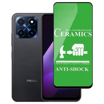 Захисне скло-плівка Fiji Ceramics для Meizu Mblu 22 повне проклеювання чорний