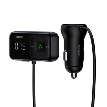 FM - трансмітер Baseus S-16 Wireless MP3 Car Charger AUX, MP3, TF-card Black (CCTM-E01)