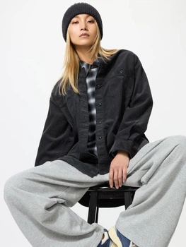 Вельветовая куртка женская Uniqlo 47510135 L Серая (1159853810)