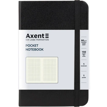 Книга записна 95*140 96 аркушів клітинка Partner чорна (8301-01-A)