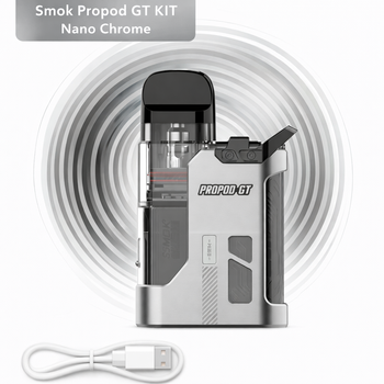 Багаторазова електронна сигатета Smok Propod GT KIT Nano Chrome pod-система Смок Пропад до 22 Вт ємністю 700 мАг об'єм 2 мл хром