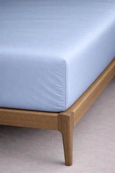 Простынь на резинке Ecotton 200x200 Pearl Blue сатин (24797_000)