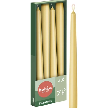 Свеча конусная Bolsius oat beige 245/24 4шт