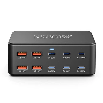 Зарядний пристрій 330W 10в1 4хType-C|6xUSB Black