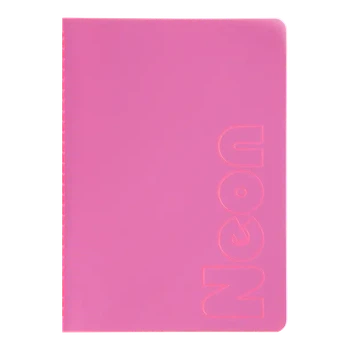 Зошит офісний Buromax NEON А5 80 арк. клітинка тверда палітурка рожевий (BM.24822180-10)